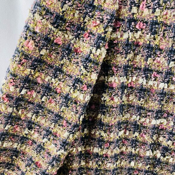 Vintage Draper's Studios Green Pink Purple Tweed Blazer Jacket Button‎ Up Size 6 - Picture 2 of 7